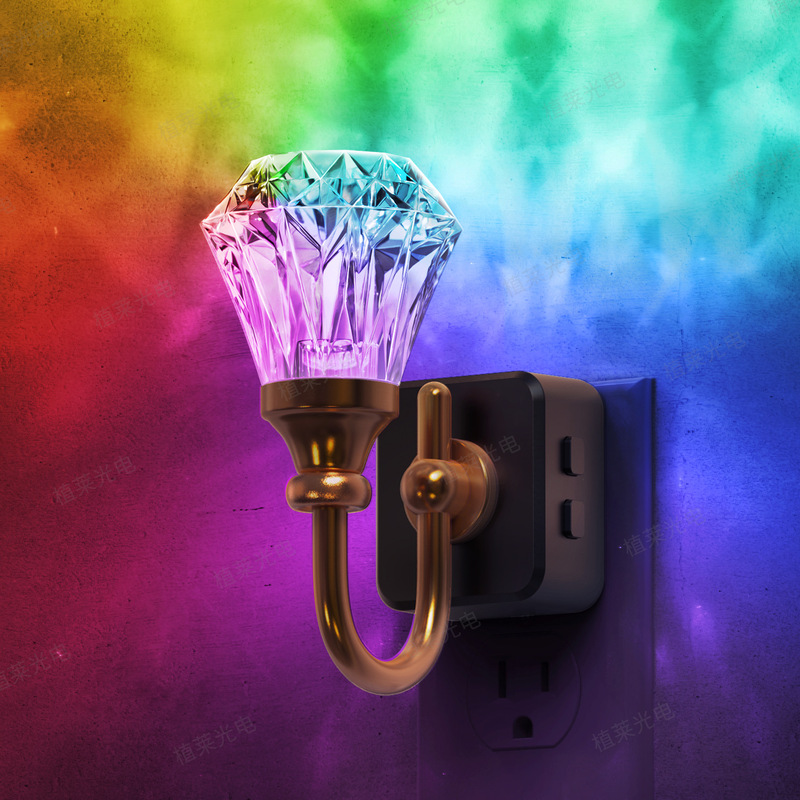 Colorful Gradient Flower Night Light Plug-In Gy233 Elegant Glass Cover U-Shaped Rod Style Bedroom Light Control Sensor Lamp Colorful Gradient Flower Night Light Plug-In Gy233 Elegant Glass Cover U-Shaped Rod Style Bedroom Light Control Sensor Lamp