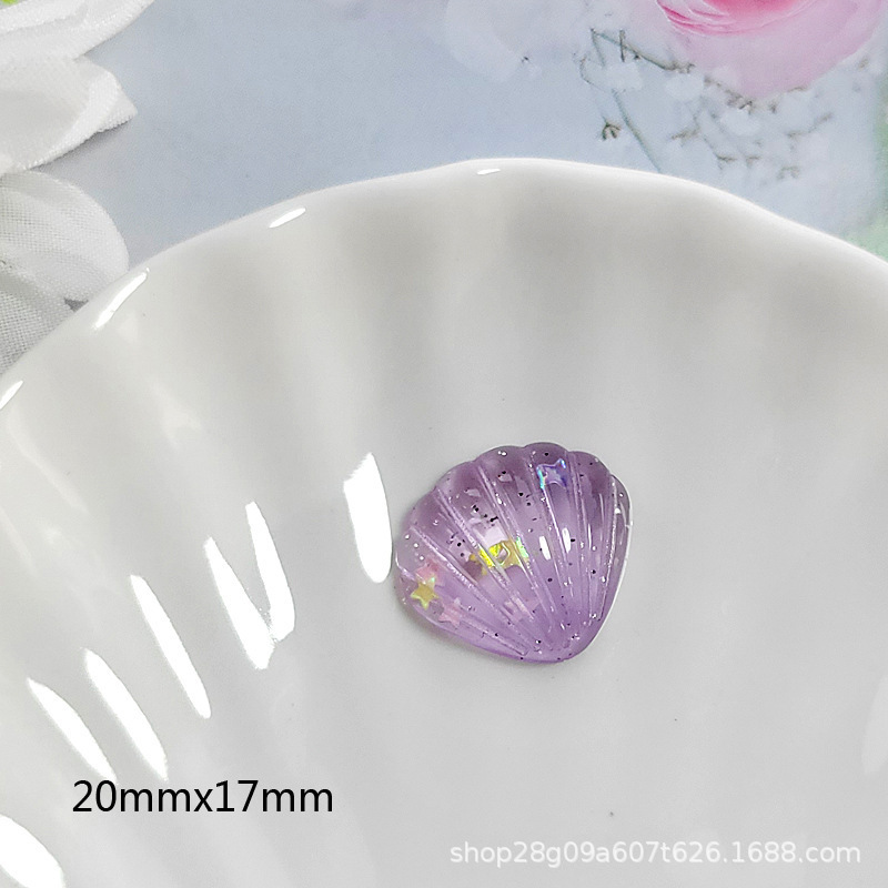 水晶美人鱼海豚海星diy树脂饰品配件发夹抓夹吊坠手工配饰材料|undefined