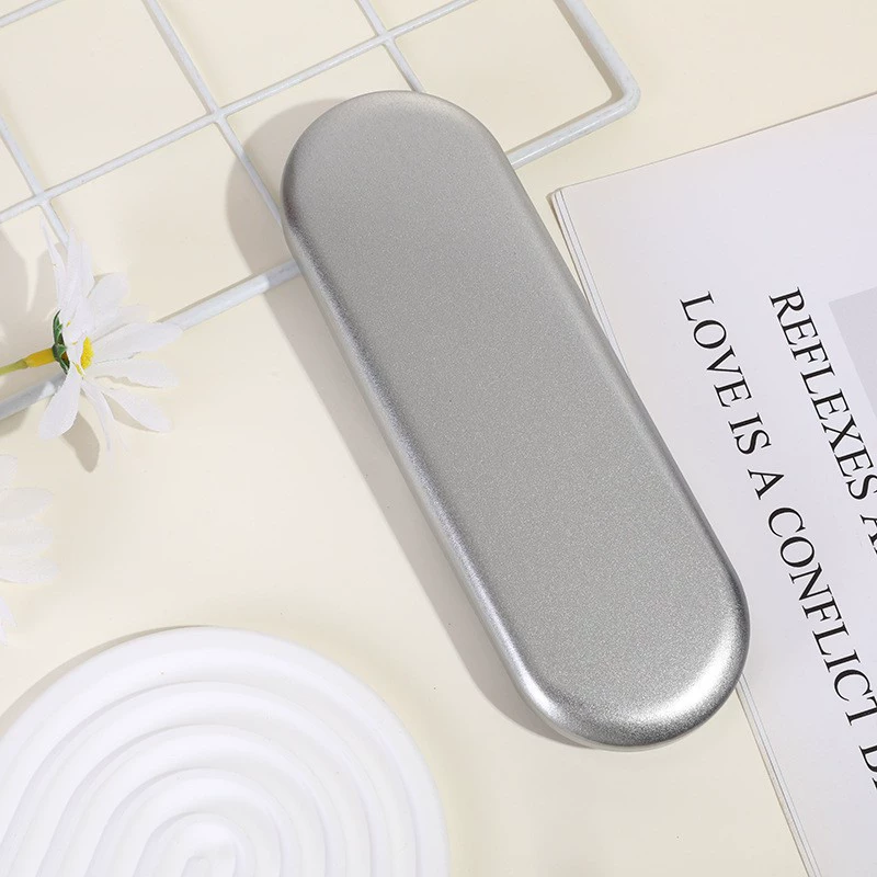 Прямоугольная жестяная коробка с откидной крышкой для игл для удаления акне, овальная коробка для хранения канцелярских принадлежностей, герметичная подарочная коробка