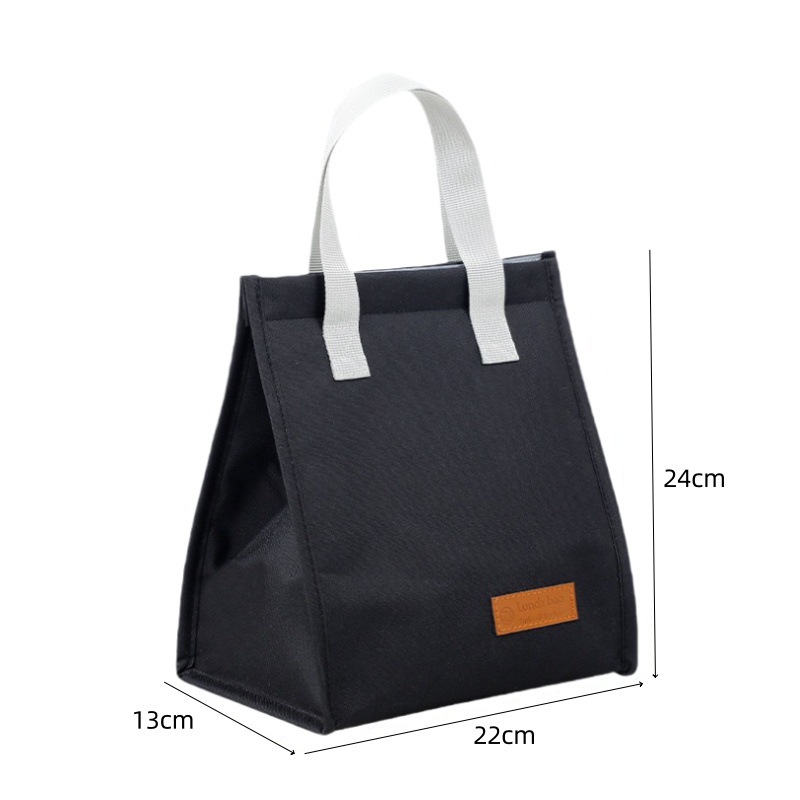 Bolsas de comidas etiquetadas transfronterizas bolsas de almuerzo de oficina portátiles bolsas de almuerzo de aislamiento térmico bolsas de almuerzo de tela Oxford