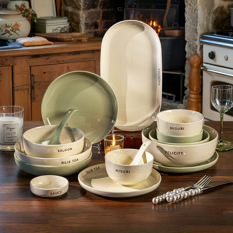 Dish Set, Household Tableware Set, Ceramic Small Bowl and Plate Set, Housewarming and Wedding Gift Dish Set, Household Tableware Set, Ceramic Small Bowl and Plate Set, Housewarming and Wedding Gift