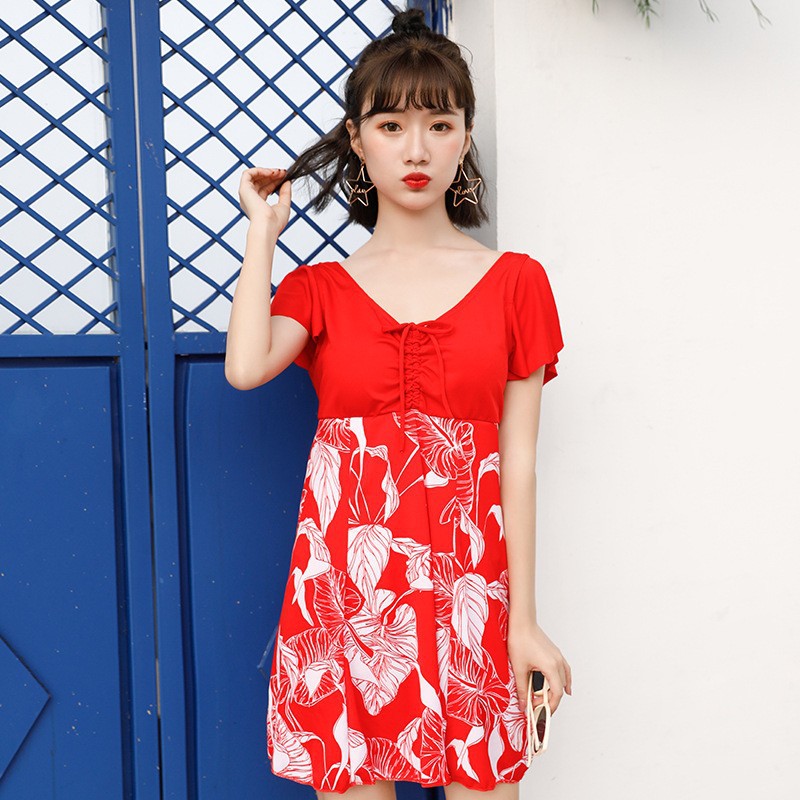 Traje de baño de una pieza para mujeres más tamaño chica gordita que adelgaza el vientre que cubre el pecho grande conservador más tamaño traje de baño de aguas termales ventas directas de fábrica