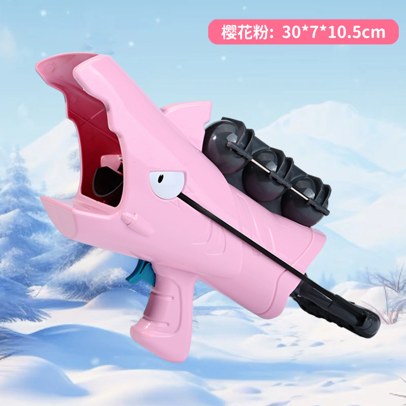 Cañones de bola de nieve de tiburón transfronterizos lanzadores de bolas de nieve para niños jugando bolas de nieve al aire libre juego de juguetes de artefactos de nieve image 8