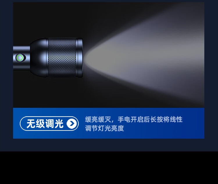 Philips (Philips) Flashlight with Strong Light, Multi-Function, Outdoor Telescopic Zoom, High-Brightness Lighting Sfl8168