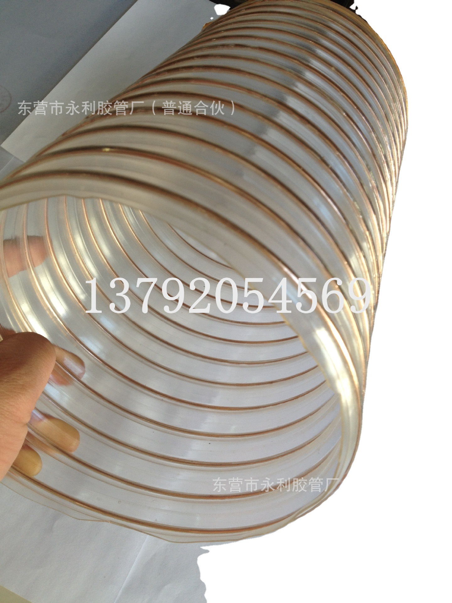 水泥厂抽吸粉尘颗粒用PU钢丝波纹伸缩管 PU工业通风吸尘钢丝软管