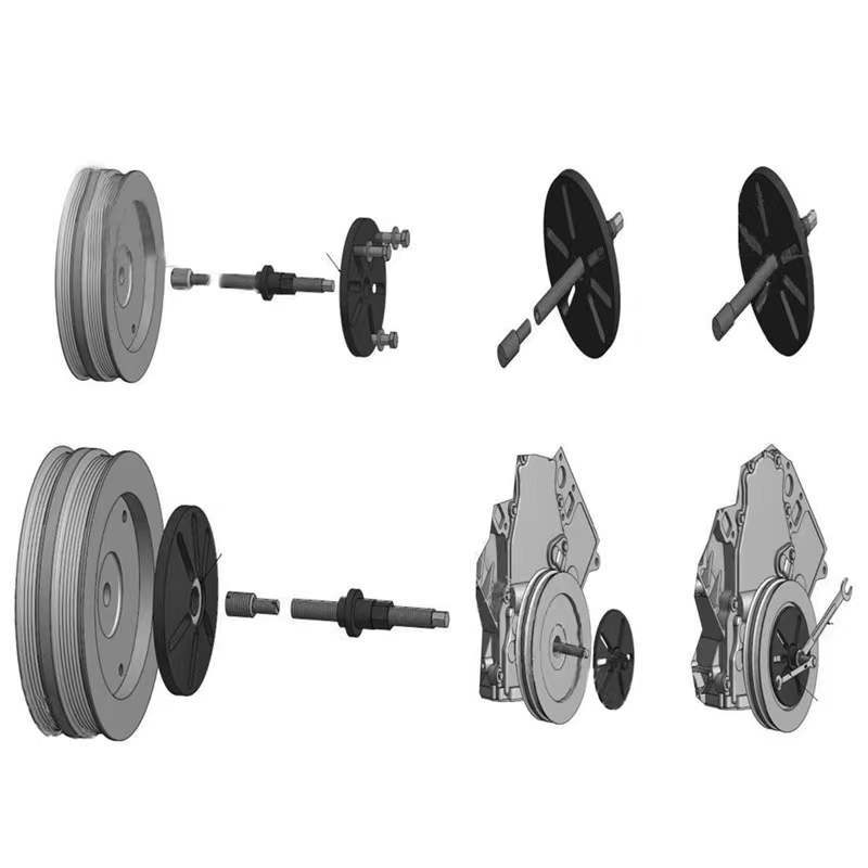 Herramienta de desmontaje de la polea del cigüeñal que tira de la polea de sincronización del caballo herramienta de desmontaje Protección automática