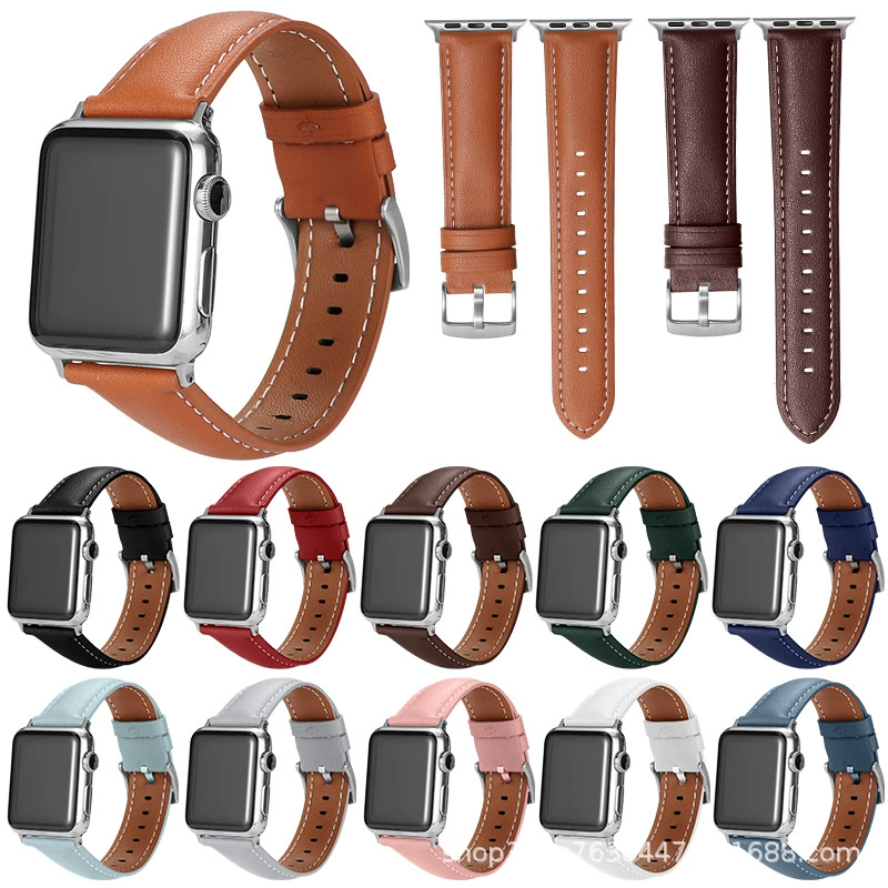 Для Apple s8iwatch SE кожаный ремешок applewatch7 умный Ремешок Заводские Прямые трансграничные модели