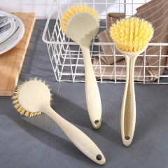 Multi-functional Kitchen Long-Handle Cleaning Brush: Stain-Removing Pot & Pan Scrubber, Dishwashing Brush, and Hangable Sink & Stove Top Cleaner