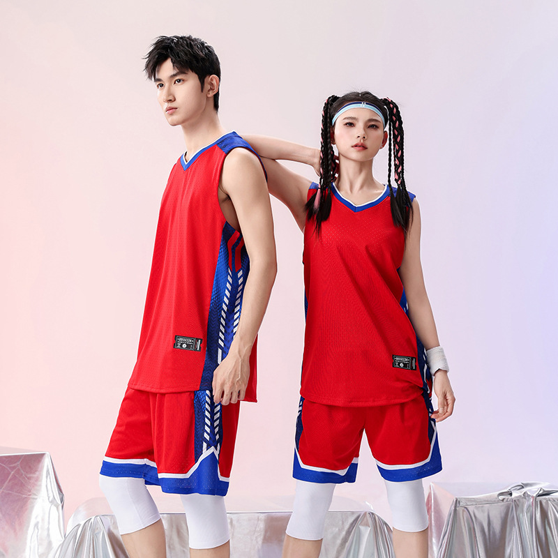 バスケットボールユニフォームスーツメンズカスタムバスケットボール服夏の学生チームゲームトレーニングチームユニフォームアメリカンジャージカスタマイズ|undefined