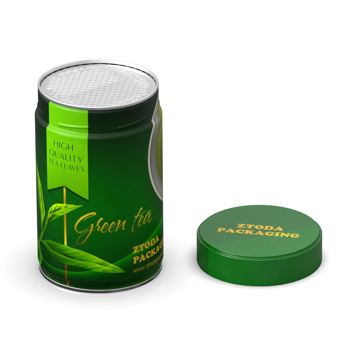 Lata de té verde Longjing con tapa fácil de abrir, lata de té con tapa de rosca sellada a prueba de humedad, lata de té Tieguanyin de 250g
