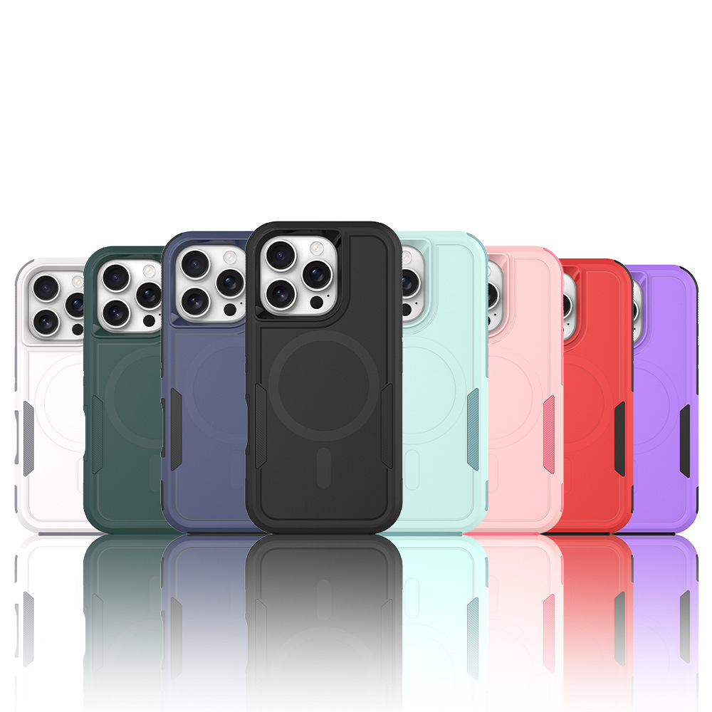 Aplicable en stock para Apple 16 Pro todo incluido 2 en 1 succión magnética anti-caída embarque de la caja del teléfono móvil lado de la caja antideslizante