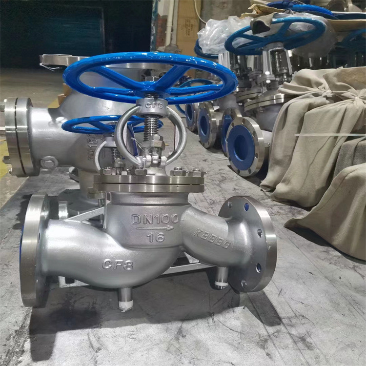 J41W-16P DN300 不锈钢法兰截止阀 介质走水 蒸汽 油品