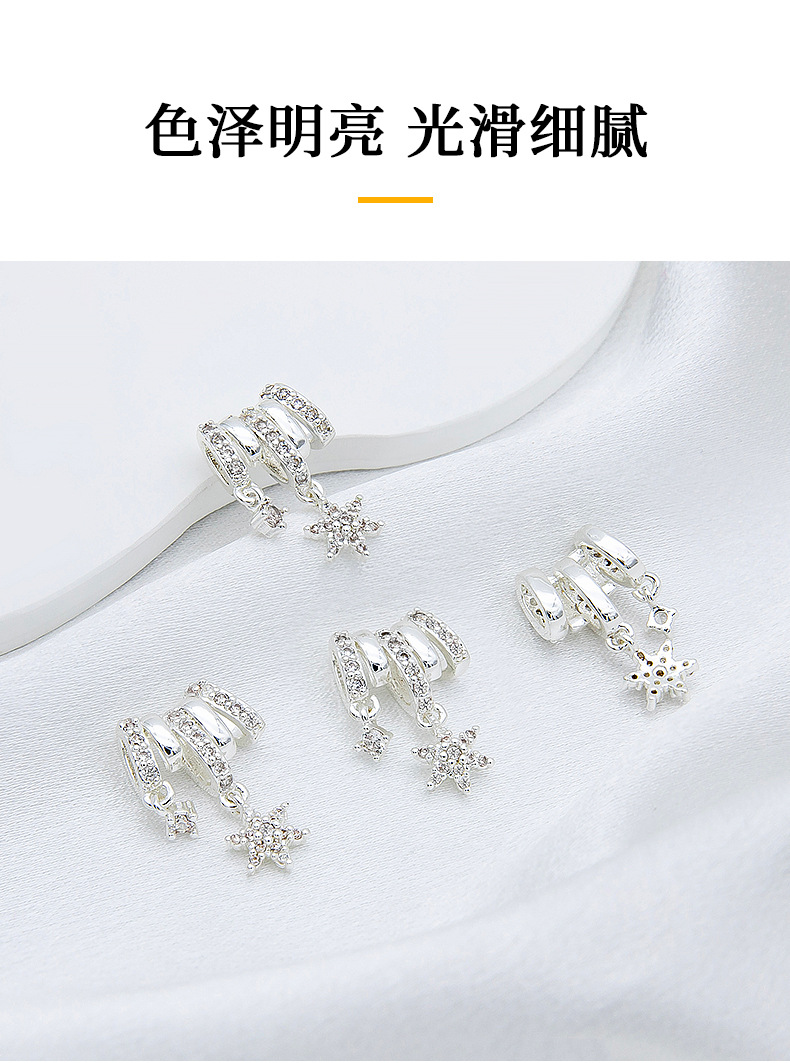 14K Gold-Filled Color-Preserving Zircon Spacer Beads Bow Snowflake Beads DIY Beaded Handmade Beaded Jewelry Materials