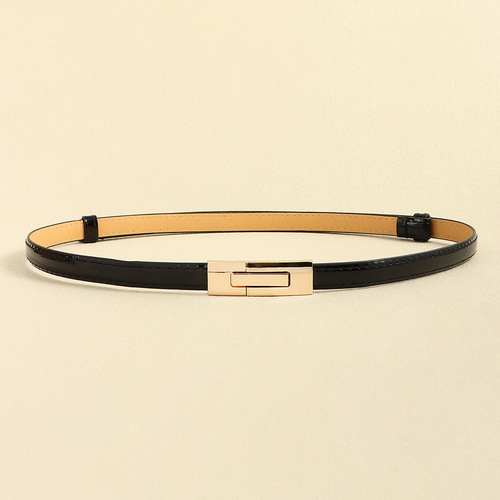 Women's belt PU cross-border waistband thin movable buckle decorative belt fashion versatile jeans European and American retro waist accessories