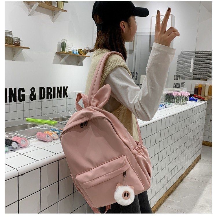 Lindo bolso femenino ins estilo coreano estudiante de secundaria chica suave japonés estudiante de secundaria estudiante de escuela primaria mochila de gran capacidad