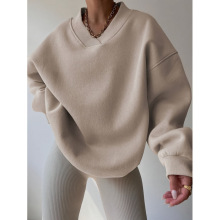 H 78018 Loose Crew Neck Fleece Top ����Բ��Ů�����羳��