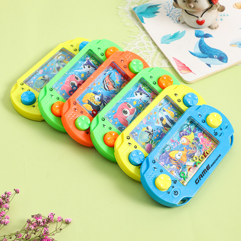 Nostalgic loop water machine cartoon straight version small game machine mini handheld children's educational toys stall supply