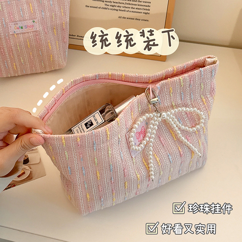 Bolsa de cosméticos de mano Bolsa de almacenamiento de estilo fragante pequeña Bolsa de almacenamiento portátil de viaje Monedero grande Bolsa de oficina al por mayor