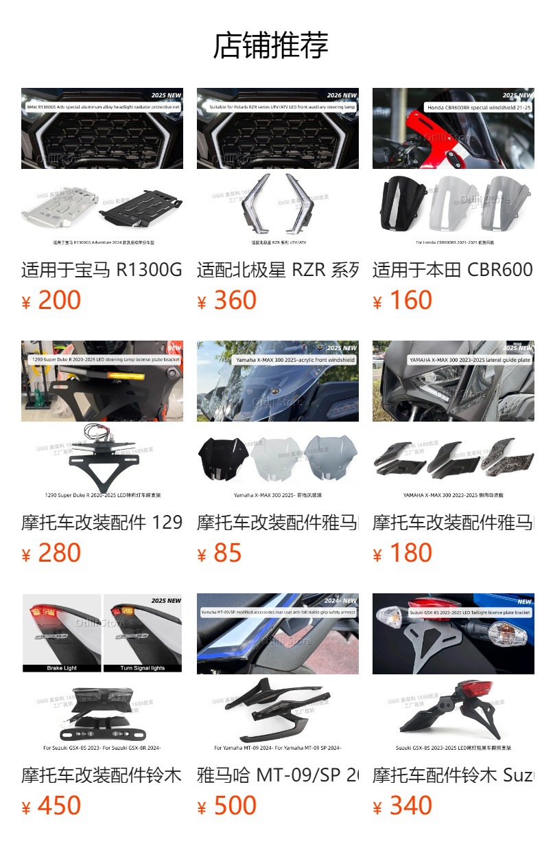 Motorcycle Modification Parts Honda Cb750 Hornet 2025- Front Windshield Glass Cross-Border Hot Sale