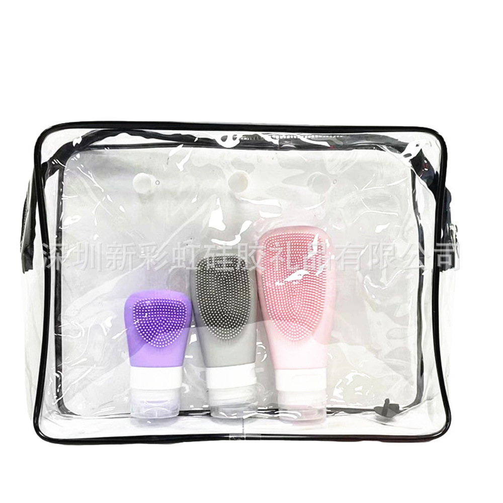 亚马逊爆款洗发水沐浴露旅行分装瓶化妆品四件套空瓶硅胶收纳瓶