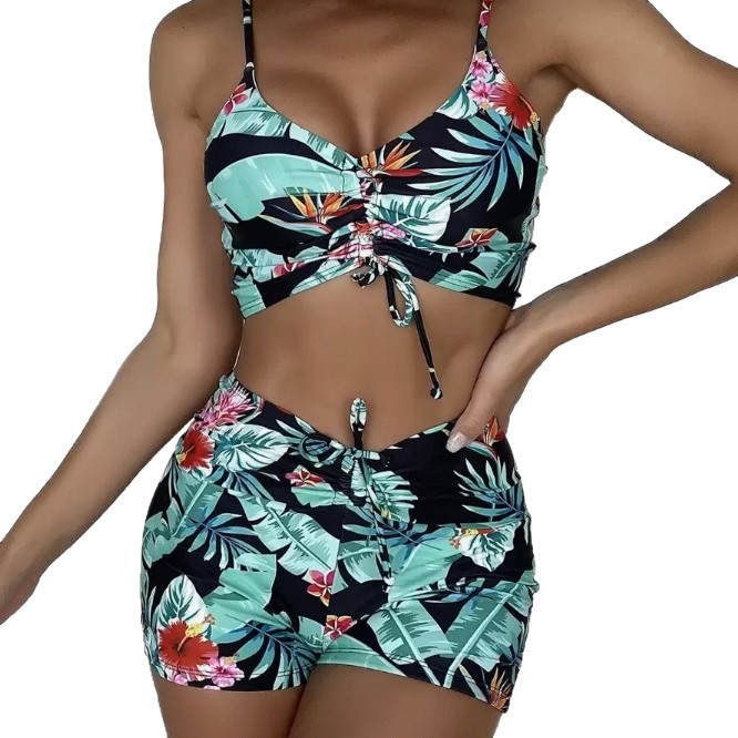 Comercio exterior europeo y americano trajes de baño nuevos Bikini bandera impresa damas trajes de baño separados bikini sexy fábrica directa