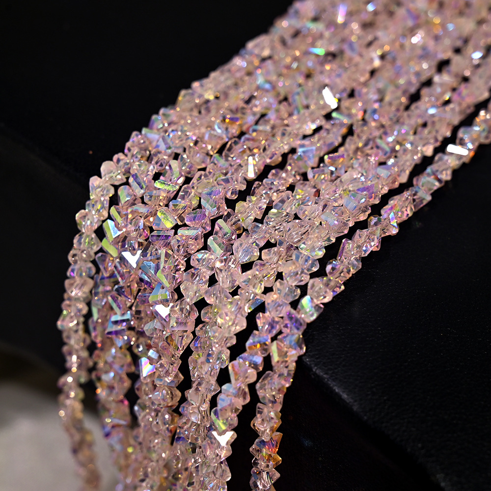 Collar de perlas de cristal de diamante de cristal triangular de 4 mm collar de perlas sueltas de bricolaje artesanal accesorios de ropa accesorios de cadena de teléfono móvil accesorios de cadena de teléfono móvil image 31