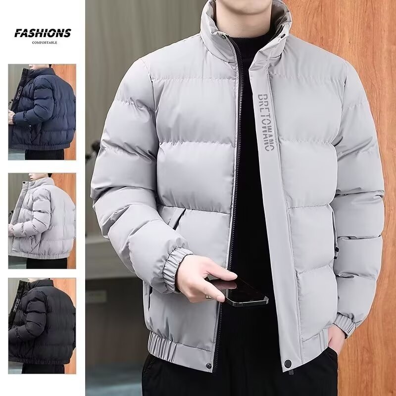 다운 코튼 패딩 재킷 남성용 겨울 조수 브랜드 두꺼운 따뜻한 작업면 패딩 재킷 냉방한면 패딩 재킷 겨울 빵 오버코트
