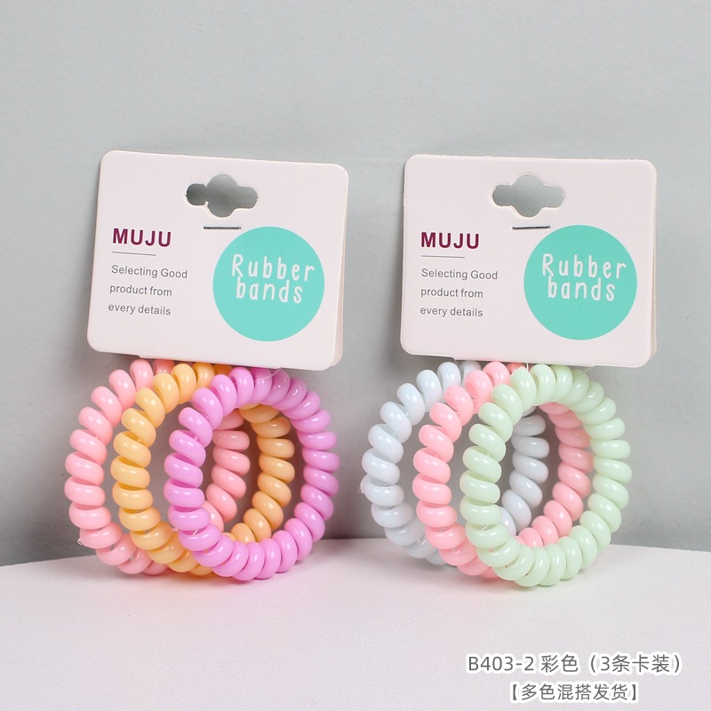 [Carga de tarjeta] sensación de alto nivel coreano de cabello de código de barras de moda de alta elasticidad de cabello anillo de cabello correa de cola de caballo