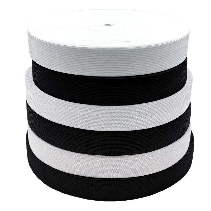 Spot 0,6-12cm en blanco y negro, banda elástica engrosada, banda elástica, banda elástica fina, cintura, gasa de alta elasticidad