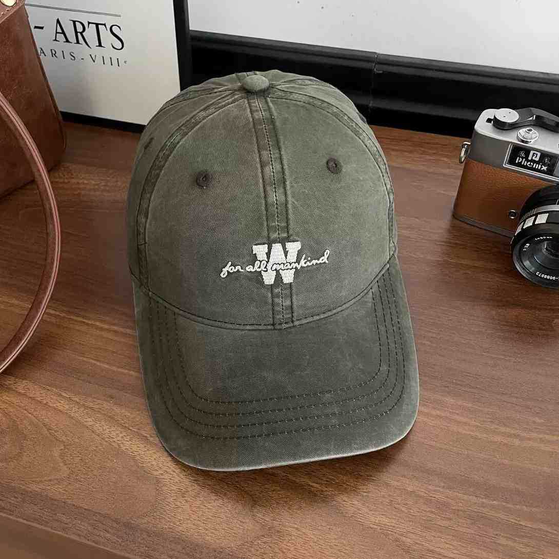 Primavera y verano letras estadounidenses bordadas gorra de béisbol de algodón lavado con agua para mujeres gorra de boca profunda gorra de pato para hombres gorra de moda