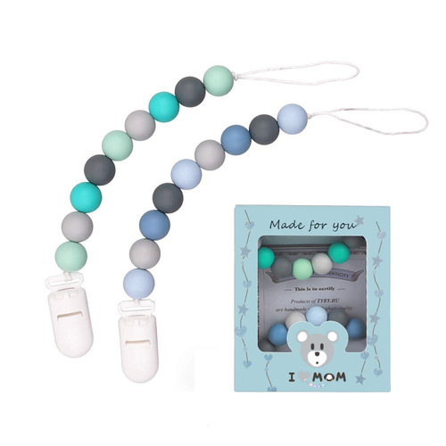 Amazon baby silicone pacifier chain baby soothing molar pacifier chain teether teether children anti-falling chain