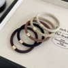 Hair rope, set, simple and elegant design, 5 pieces