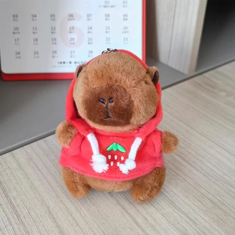 かわいいぬいぐるみのカピバラのぬいぐるみのキーホルダー卸売り学生のかばんの小さいペンダントの置物の人形のつかみ機|undefined