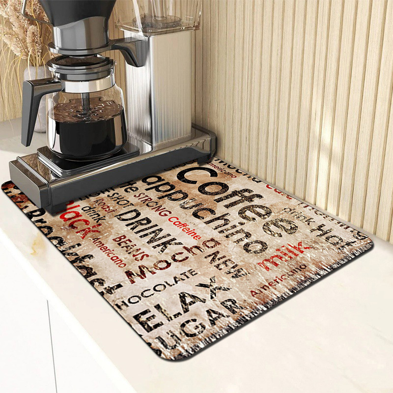 diatom mud coffee machine mat household kitchen countertop absorbent quick drying drain mat dining table bar mat_voghion.com