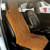 Летняя Автомобильная деревянная подушка из бисера Anmu Bead Подушка для сиденья автомобиля Дышащий массаж Прохладный коврик Цельная деревянная подушка для сиденья из бисера