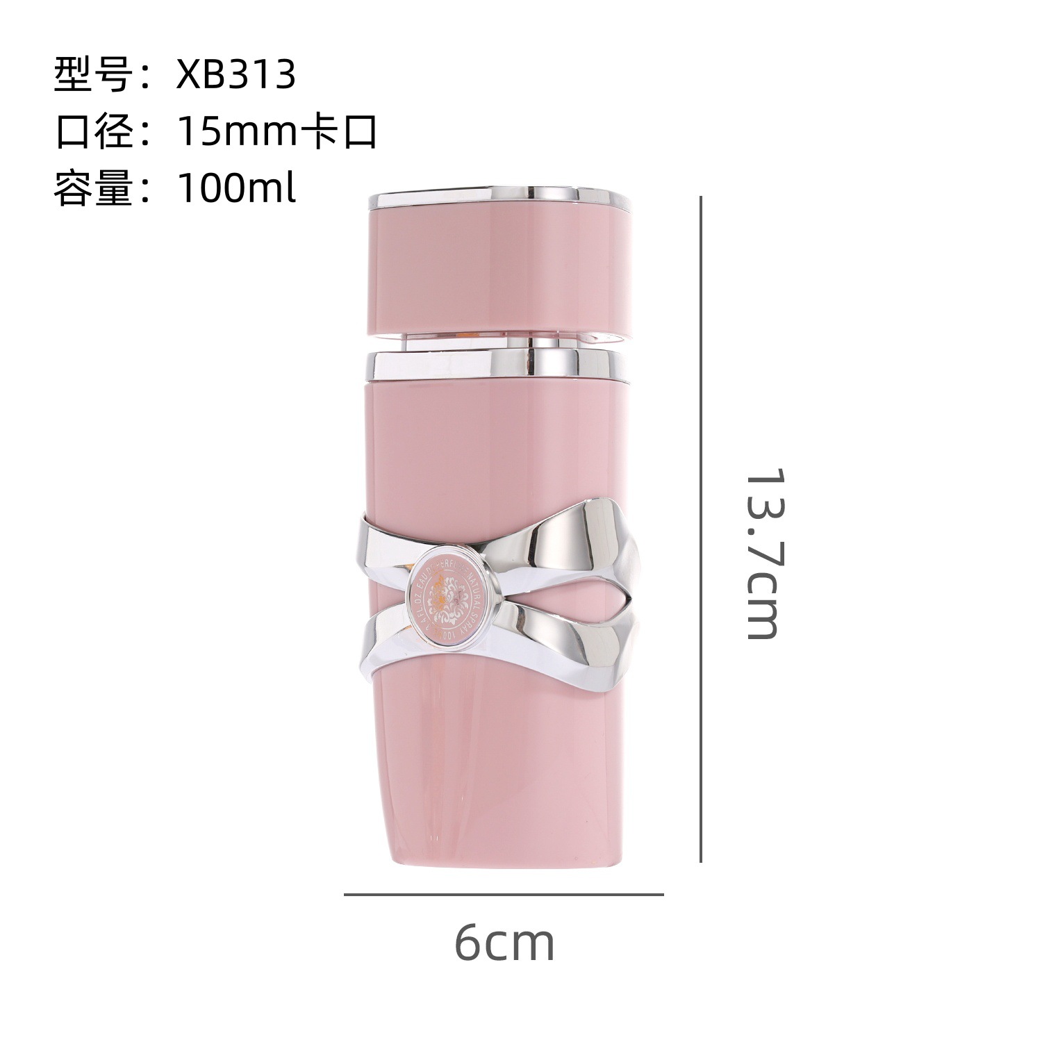 90ml = XB313 oro spray X006 rosa; transparente; vidrio