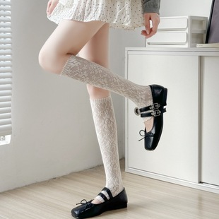 Jk Mesh Hollow Thin Lace Socks Summer Women's Pile Socks Japanese Breathable Seamless Loosen Mesh Ins