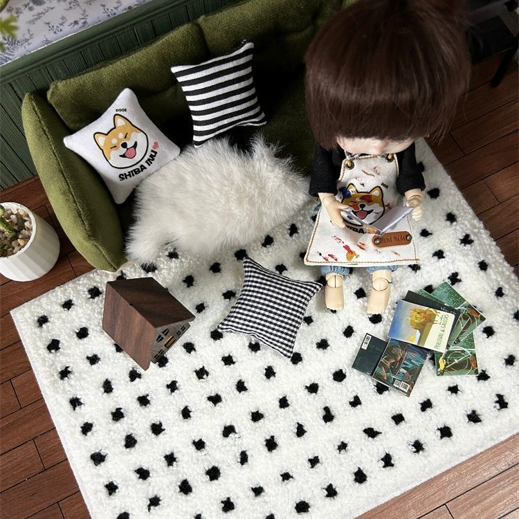 Ковер имитирует миниатюрную модель 12 баллов 6 баллов Кукольный домик с ковром украшения ob11 bjd стрелка реквизит