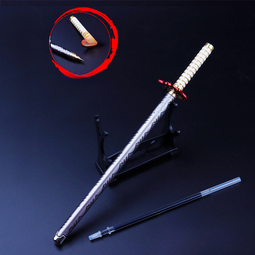 Demon Slayer Hinokami Kagura signature pen, Shigekiyo Kamado, Senjuro Kamado, Inuyama Kamado, water column, insect column, fire column, metal model 