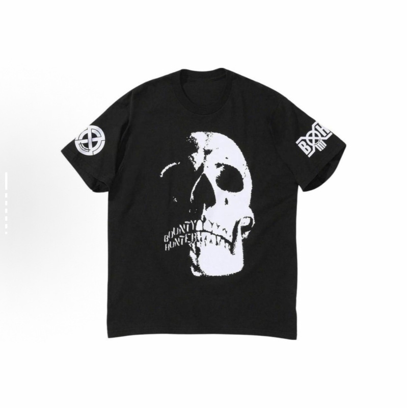 Cross-Border 23Fw Bounty Hunter Skulls Tee Bounty Hunter Skull Short-Sleeved T-Shirt Trendy Base Layer Shirt