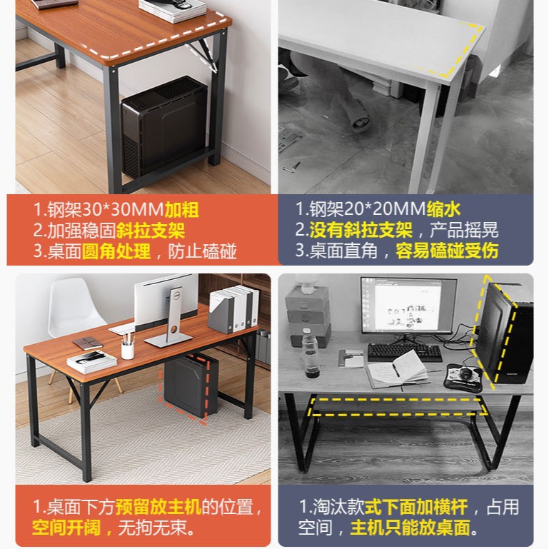 Escritorio de computadora sencillo para el hogar, escritorio de oficina minimalista y económico, escritorio para dormitorio, escritorio para habitación de alquiler, escritorio para escribir