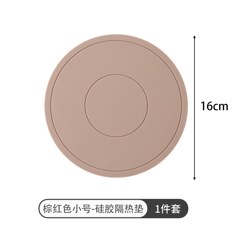 almohadilla de aislamiento térmico de silicona para tazones domésticos almohadilla de mesa de comedor resistente a altas temperaturas anti-escaldado de alta apariencia espesa almohadilla de comedor redonda antideslizante
