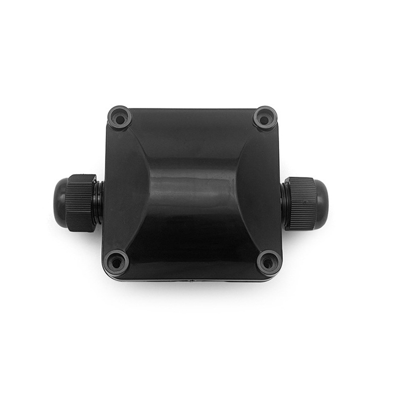Waterproof Junction Box Black Plastic Junction Box One in and One Out Black Waterproof Junction Box