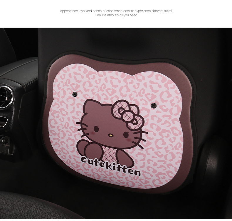 Kt Little Cat Lady Cute Cartoon Car Seat Back Anti-Kick Pad Car Seat Back Anti-Stain Pad Rear Seat Anti-Kick Mat