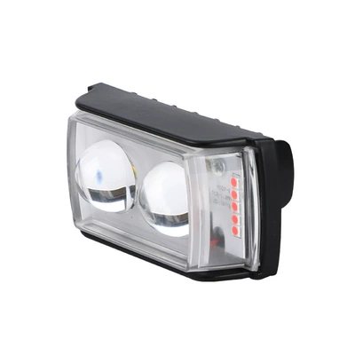 Motorcycle Short Three-Sided Spotlight with High Brightness, Integrated High and Low Beam, Modified Headlight for Motorcycles and Electric Vehicles (Motorcycle headlights, headlights) - yellowwhiteredblue-short-three-sides-2-beads