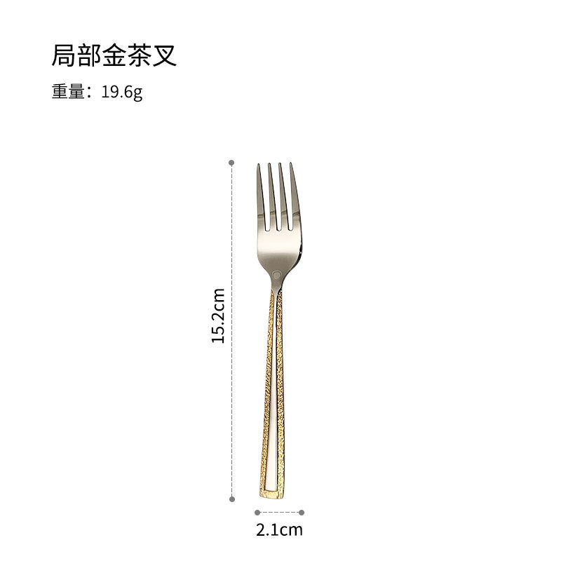 家庭用洋食ステーキナイフ、フォーク、スプーン、デザートスプーン、ステンレスナイフ、フォーク、スプーン、新しい両面石模様の洋食器|undefined