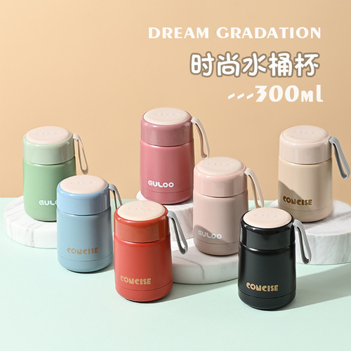 Ins-style minimalist mini vacuum flask women's hand-held portable stainless steel thermos cup gift cup cute student water bottle