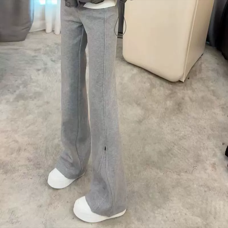 Флисовые утепляющие демисезонные брюки со змейкой для отдыха, Slim Fit, облегающие