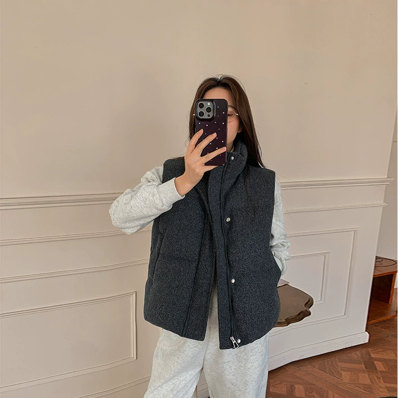 Новая утолщенная хлебная куртка осень-зима 2025, хлопковый жилет, женский европейский повседневный жилет-куртка, модный стиль ранней весны