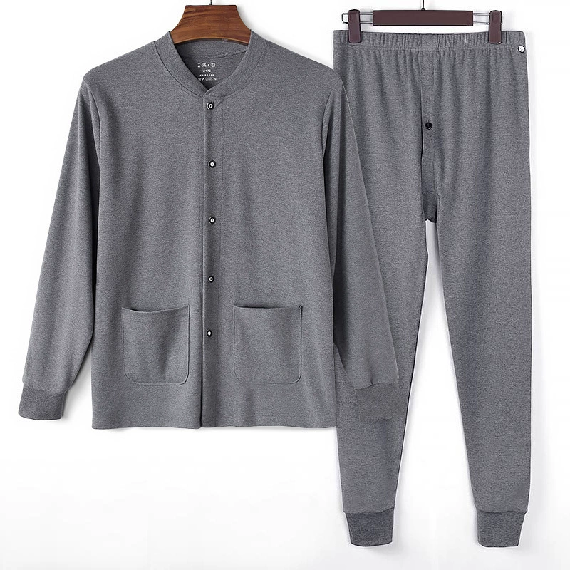 100% хлопок среднего и пожилого возраста осенняя одежда мужской кардиган свободная версия